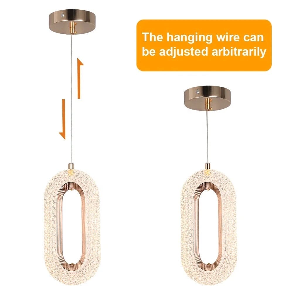 Aurelia Crystal Prism Pendant Lights With Iron Frame