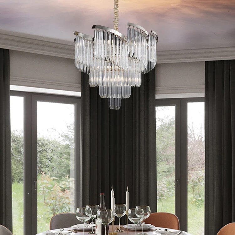 Aurelia Crystal Chandelier With Light Gold Finish And Polished Hardware