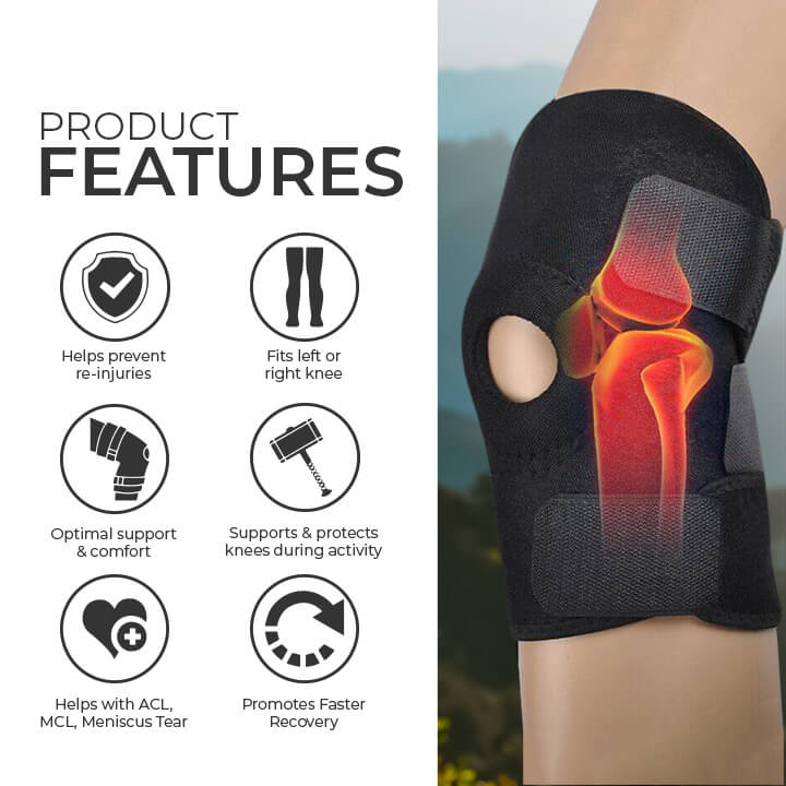 Open-Patella Knee Brace