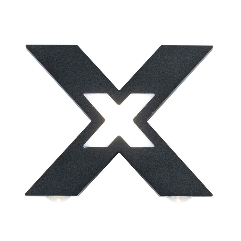 Averly X Shaped Waterproof LED Wall Light 4 Light Outdoor