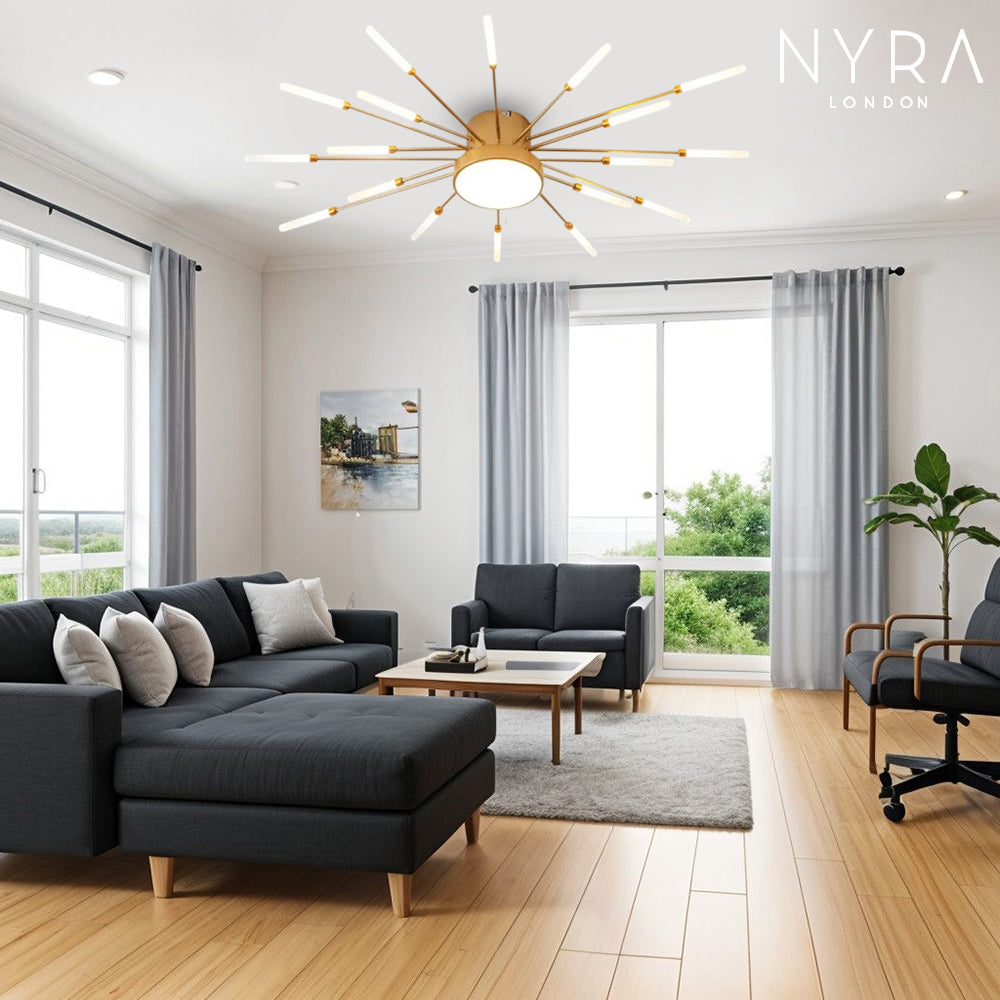 Lyra Wand-Style Chandelier Sculptural Centerpiece Lighting