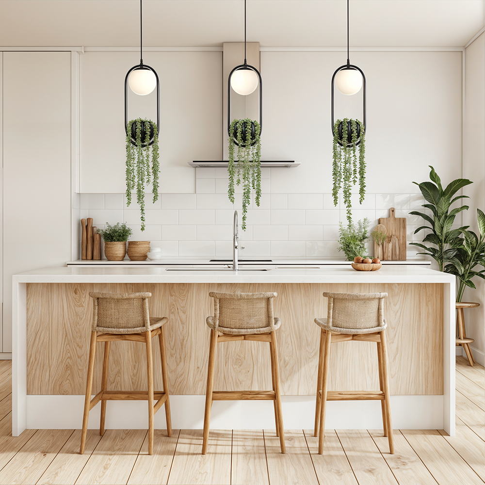 Verdant Glow Planter Pendant Light For Wall Display And Plants