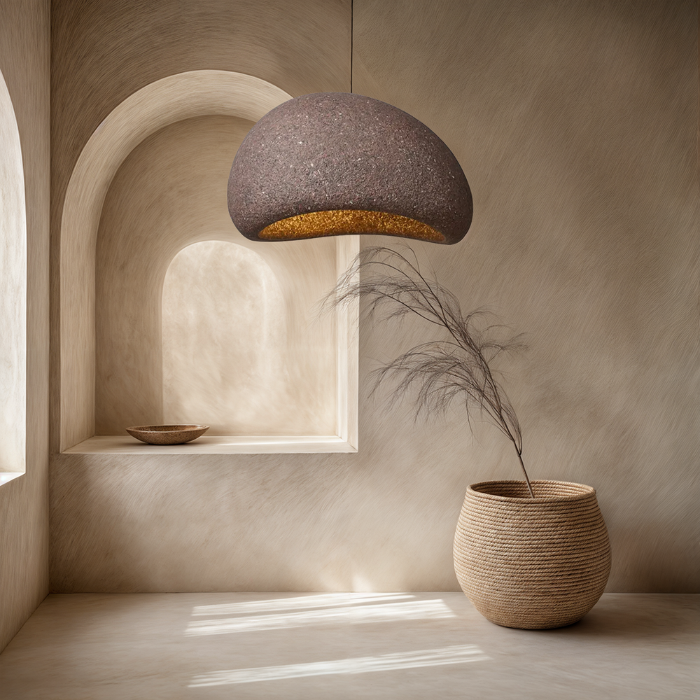 Kairo Speckled Wabi Pendant Light With Soft LED Glow