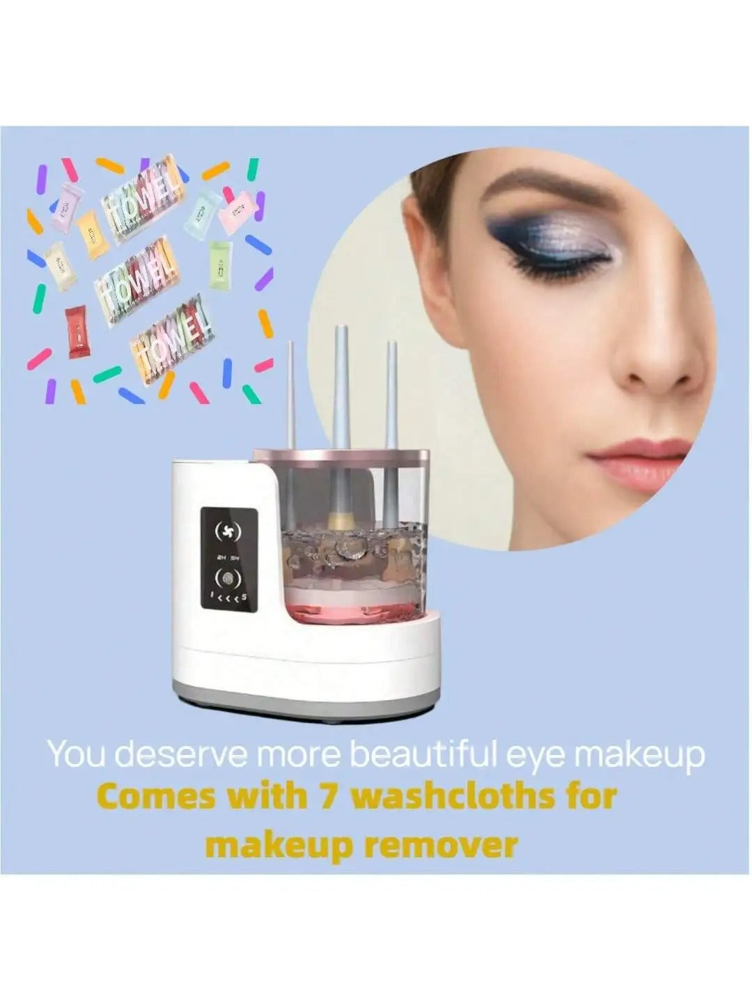 Upgraded Rechargeable Electric Makeup Brush Cleaner