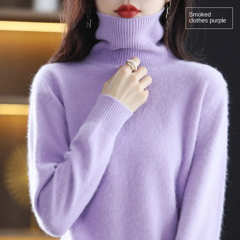 100% Cashmere - Luxury Turtleneck Plush Sweater – Soft Warm Winter Pullover for Effortless Everyday Style 11