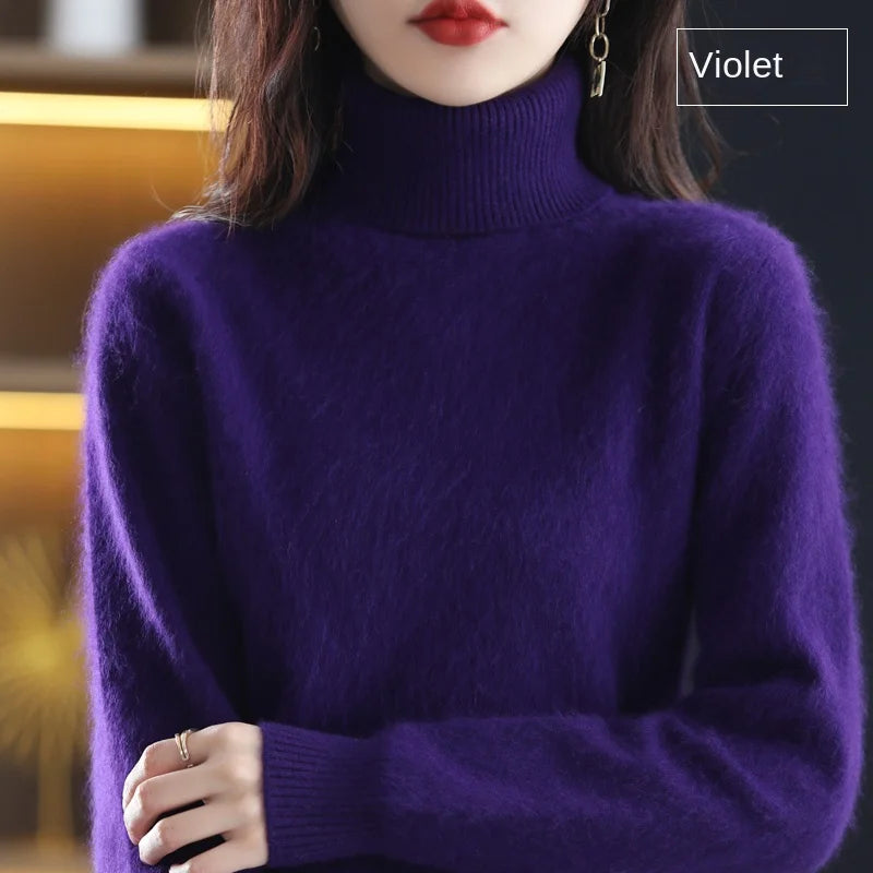 100% Cashmere - Luxury Turtleneck Plush Sweater – Soft Warm Winter Pullover for Effortless Everyday Style 13