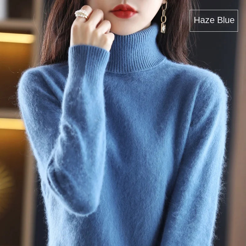 100% Cashmere - Luxury Turtleneck Plush Sweater – Soft Warm Winter Pullover for Effortless Everyday Style 18