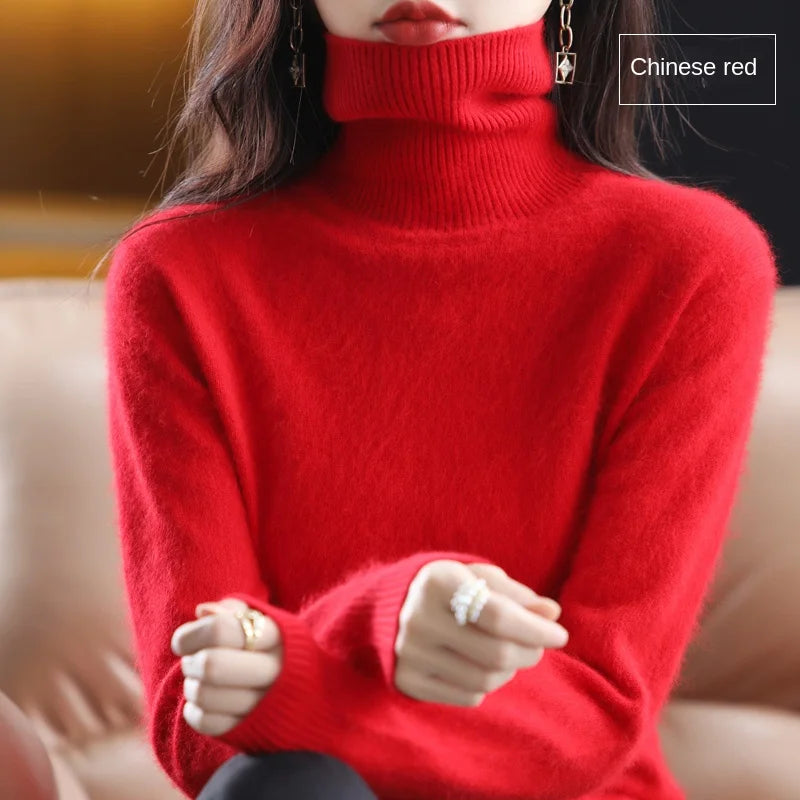100% Cashmere - Luxury Turtleneck Plush Sweater – Soft Warm Winter Pullover for Effortless Everyday Style 23