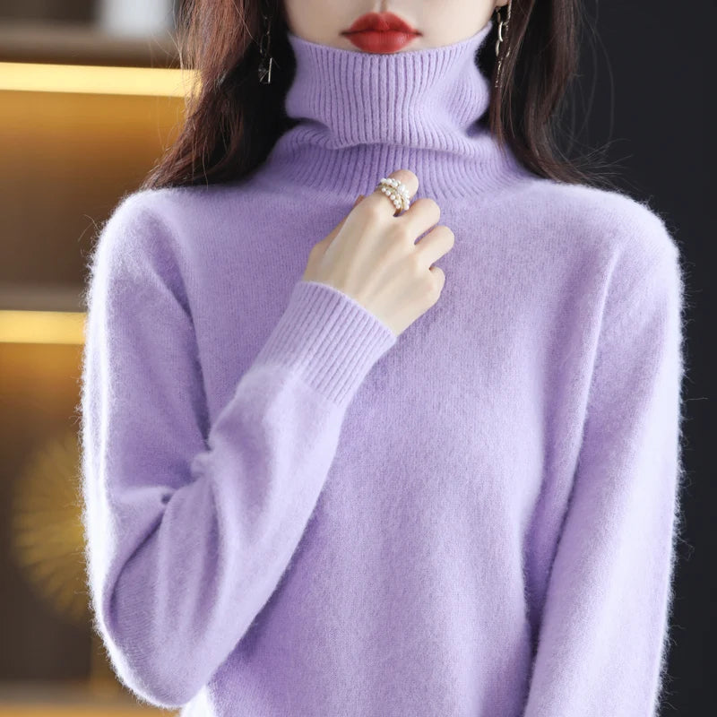 100% Cashmere - Luxury Turtleneck Plush Sweater – Soft Warm Winter Pullover for Effortless Everyday Style 5