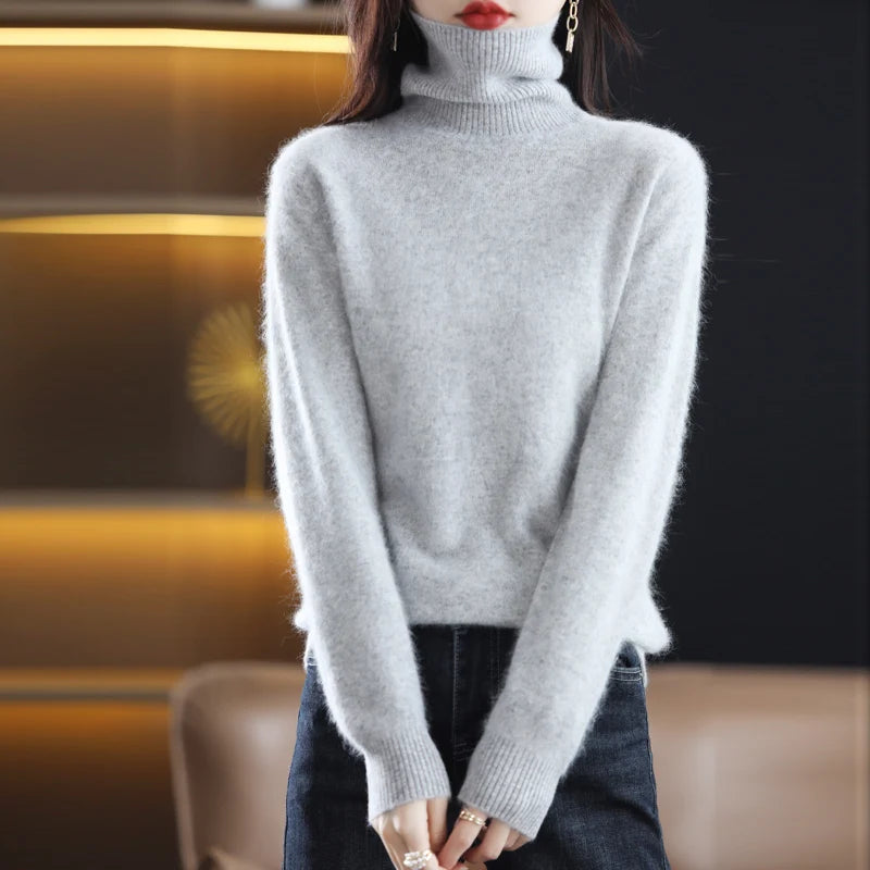 100% Cashmere - Luxury Turtleneck Plush Sweater – Soft Warm Winter Pullover for Effortless Everyday Style 6
