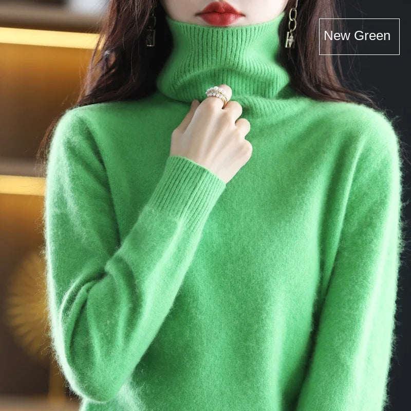 100% Cashmere - Luxury Turtleneck Plush Sweater – Soft Warm Winter Pullover for Effortless Everyday Style 7