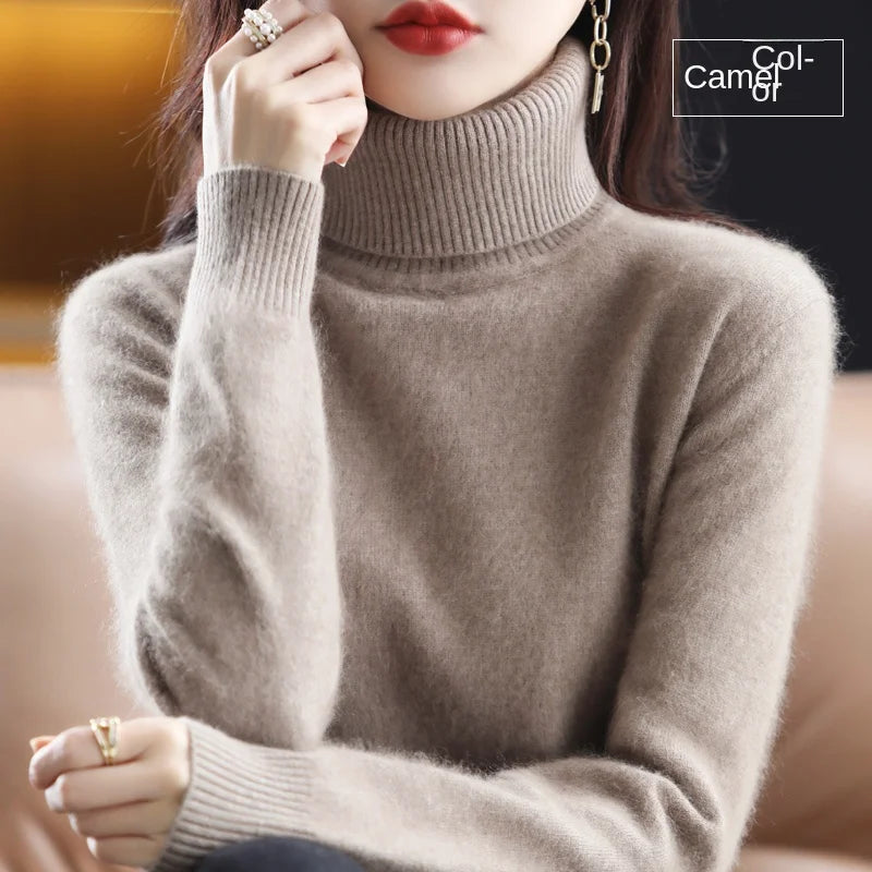 100% Cashmere - Luxury Turtleneck Plush Sweater – Soft Warm Winter Pullover for Effortless Everyday Style 9