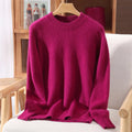 100% Mink Cashmere Sweater for Women – Soft, Warm & Lightweight O-Neck Pullover for Autumn/Winter 0