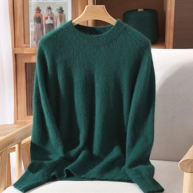 100% Mink Cashmere Sweater for Women – Soft, Warm & Lightweight O-Neck Pullover for Autumn/Winter 7