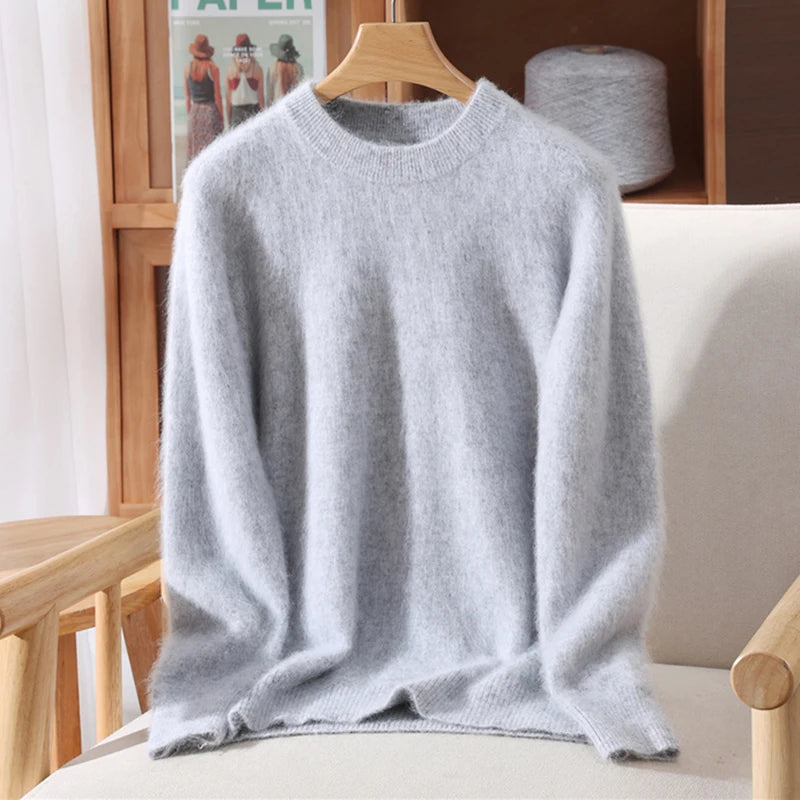 100% Mink Cashmere Sweater for Women – Soft, Warm & Lightweight O-Neck Pullover for Autumn/Winter 8