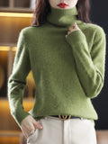 100% Mink Cashmere Turtleneck Sweater - Soft Slim Knit Pullover for Warm Elegant Autumn/Winter Style 0