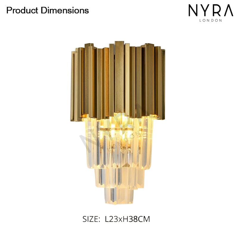 Valoria Crystal LED Wall Sconce for Dining Rooms 3000K or 4000K Light