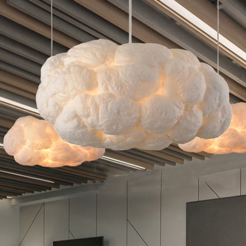 Minori Design Candeeiro de Teto LED Cloud PVC/Algodão Branco
