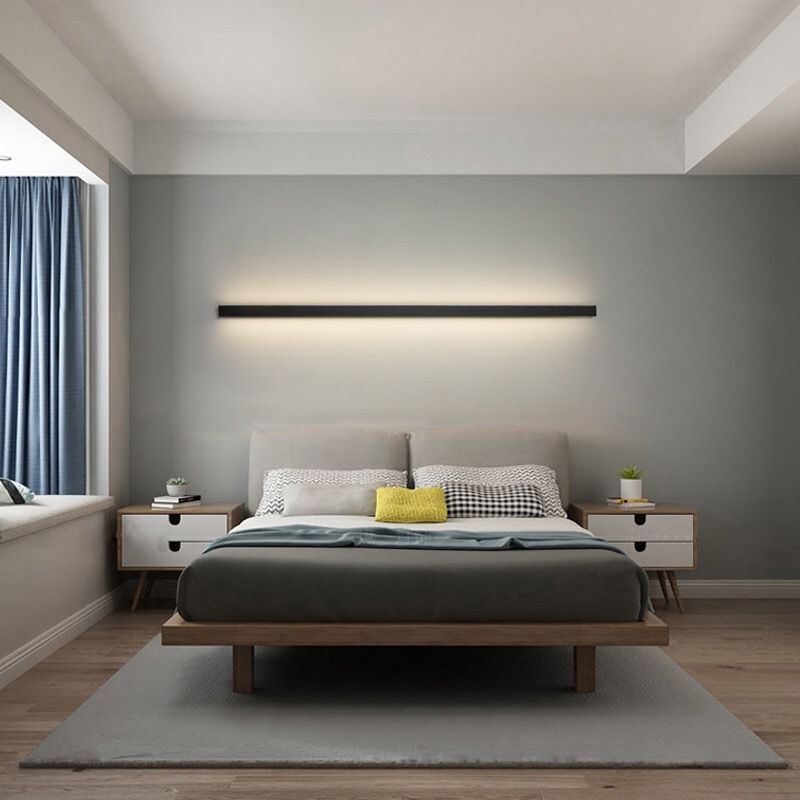Minimalist linear wall lamp LED atmospheric lighting
