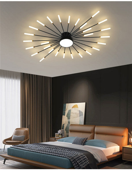 Lyra Wand-Style Chandelier Sculptural Centerpiece Lighting