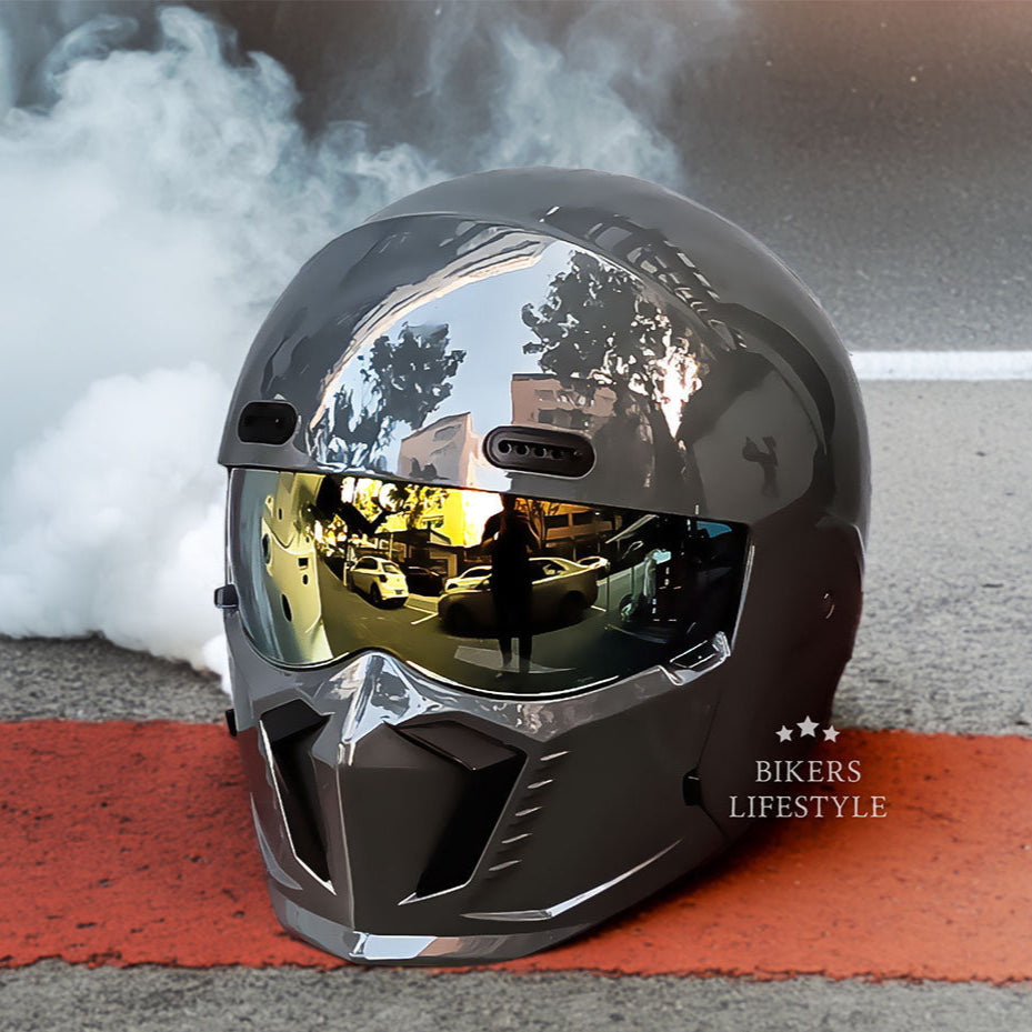 レトロパイロットモーターサイクルヘルメット – DOTおよびECE認定、時代を超えたデザイン