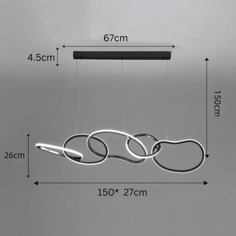 NovaLume Ring Chandelier In Rose Gold Or Gold Finish