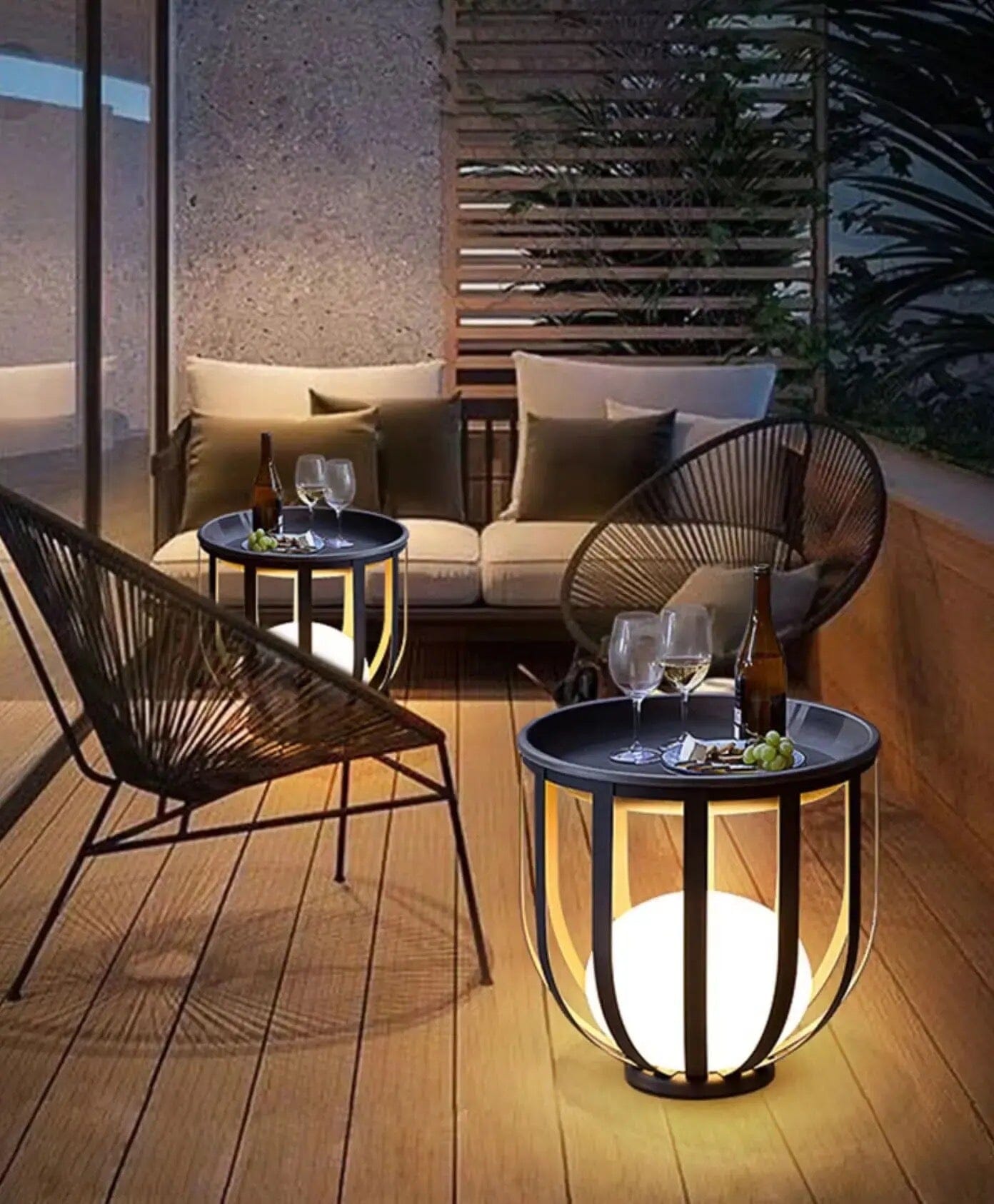 LyraBloom Flower Pot Table Lamp | Solar Outdoor Garden Light