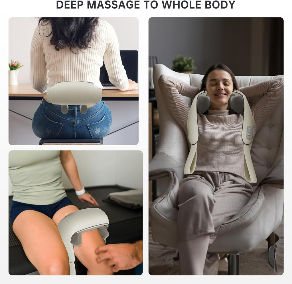 Elektrický masážní přístroj na krk a záda - Okamžitá úleva od bolesti