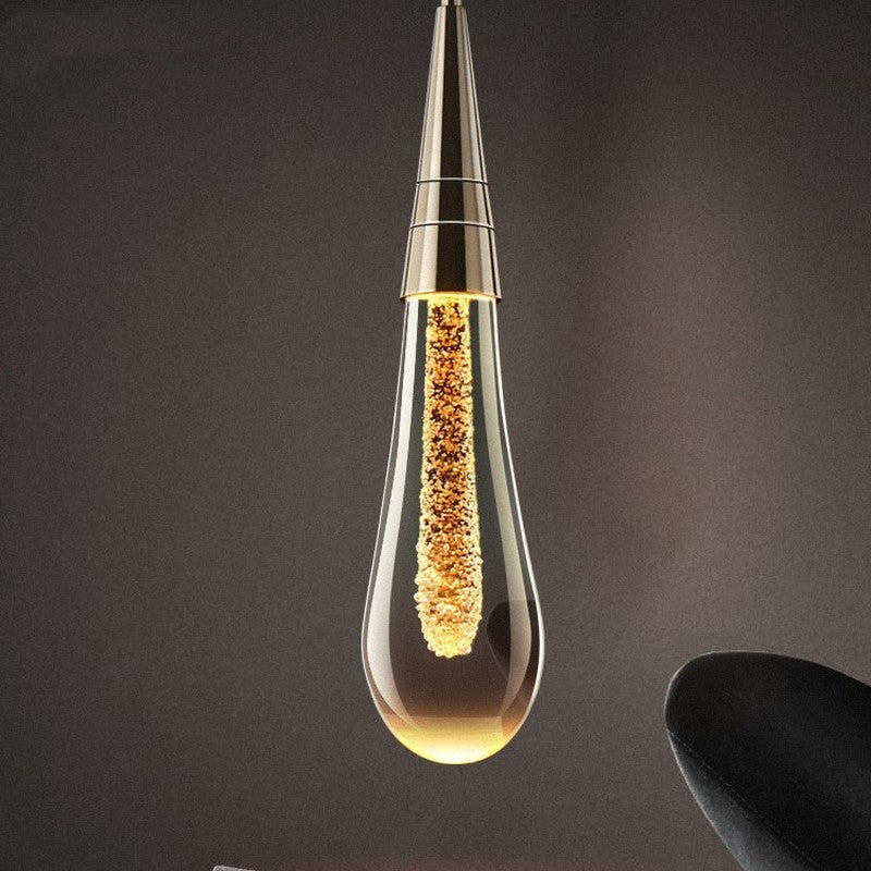 Aurora Golden Droplet Crystal Pendant Lights for Homes and Offices