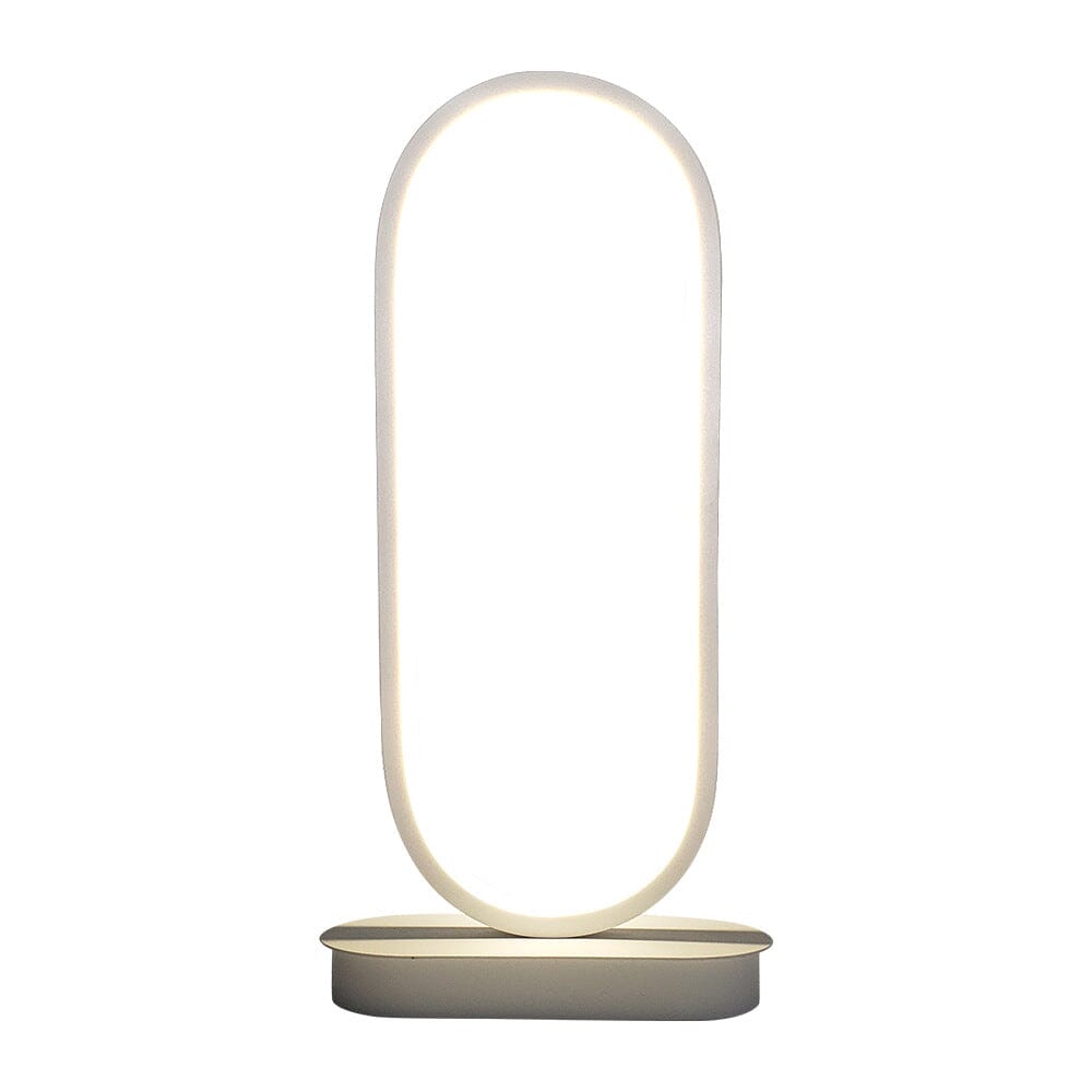 Aurelis Oval Table Lamp In Iron Finish Compact And Sleek