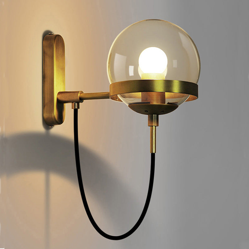 Orion Orb Wall Light Modern Iron Sphere In Two Finishes Easy Install