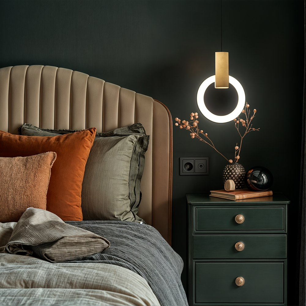 Aurora Halo Pendant Light Suspended Ring Ceiling Fixture