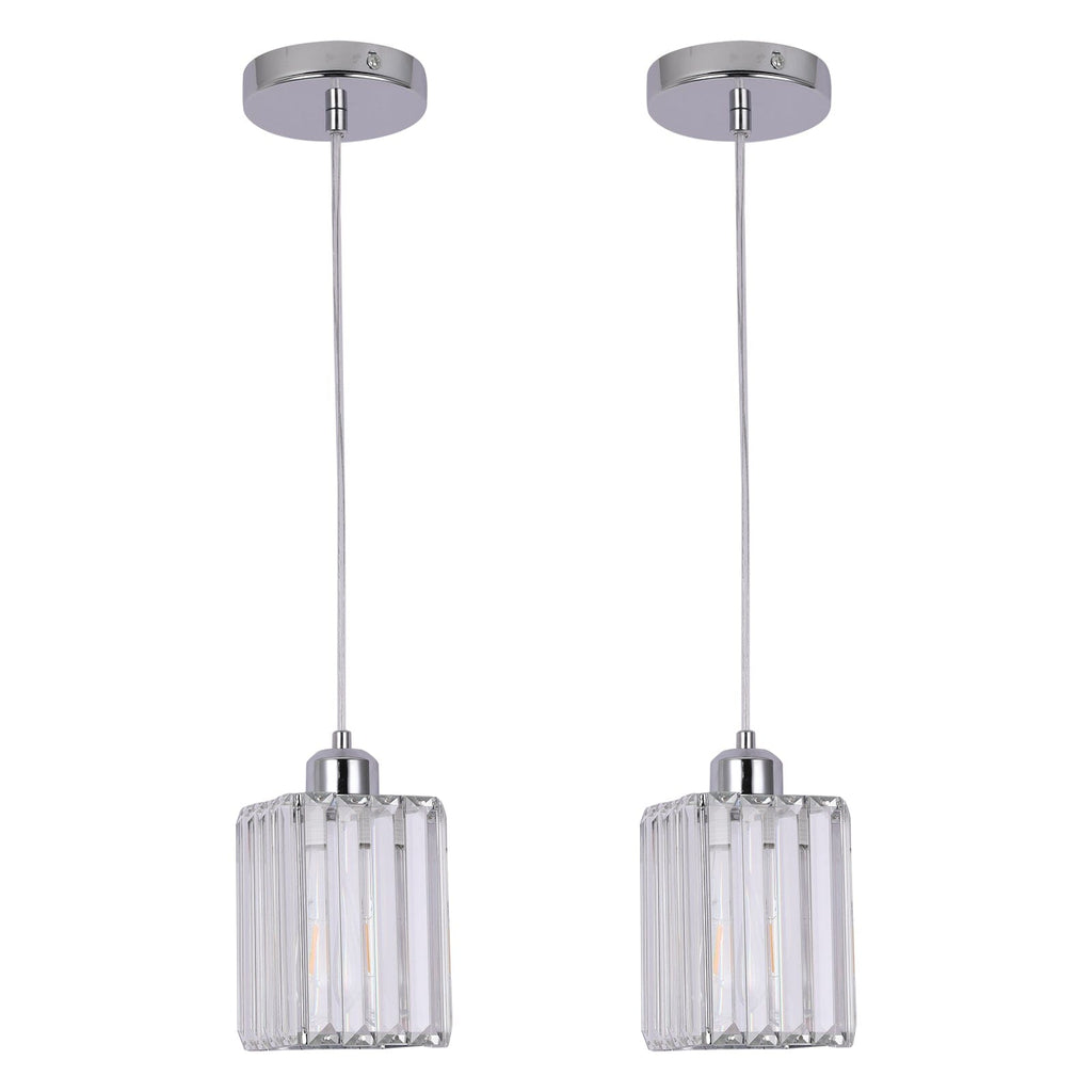 Liora Contemporary Crystal Glass Pendant Light For Living Rooms