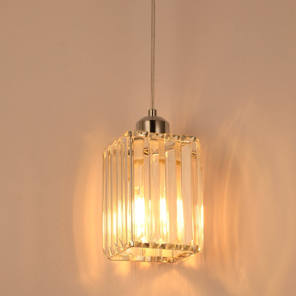 Liora Contemporary Crystal Glass Pendant Light For Living Rooms