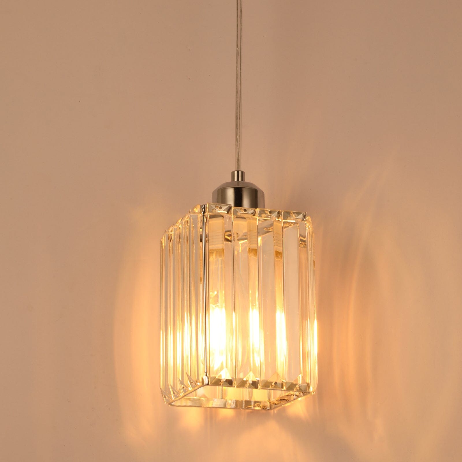 Liora Contemporary Crystal Glass Pendant Light For Living Rooms