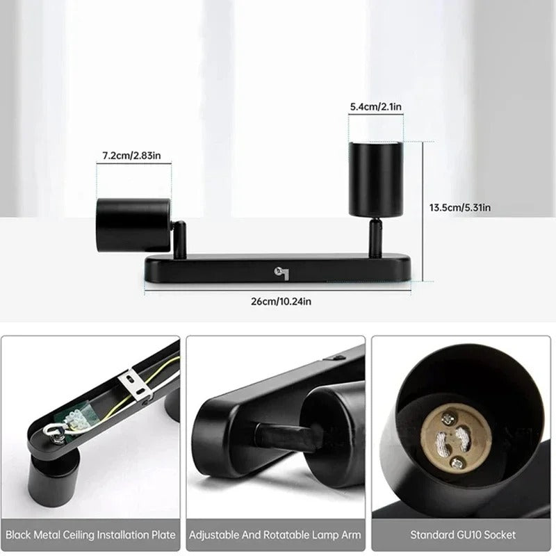 NovaLux Adjustable Track Spotlight for Modern Interiors