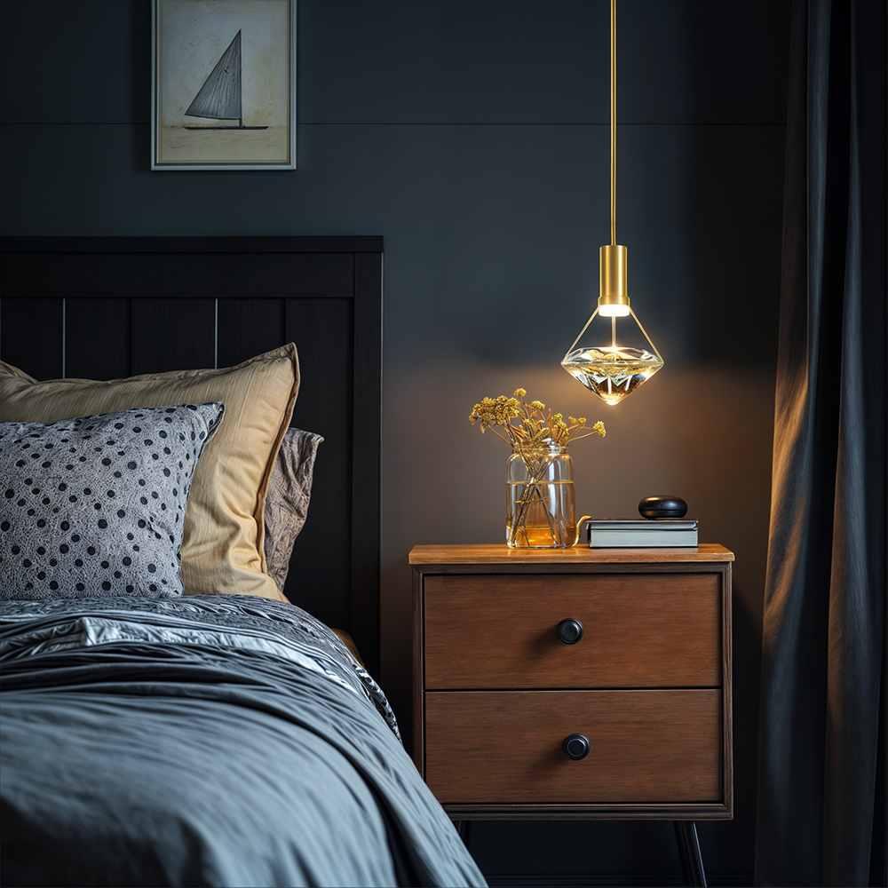 Aurelle Copper Crystal Pendant Light for Modern Homes