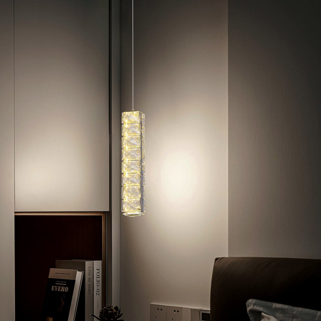 Lumirelle Aurea Cascade Crystal LED Chandelier With Adjustable Suspension