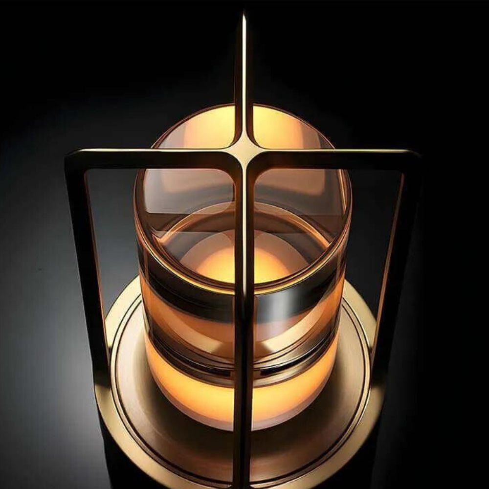 Novae Crystal Lantern Rechargeable Cordless Nordic Table Lamp