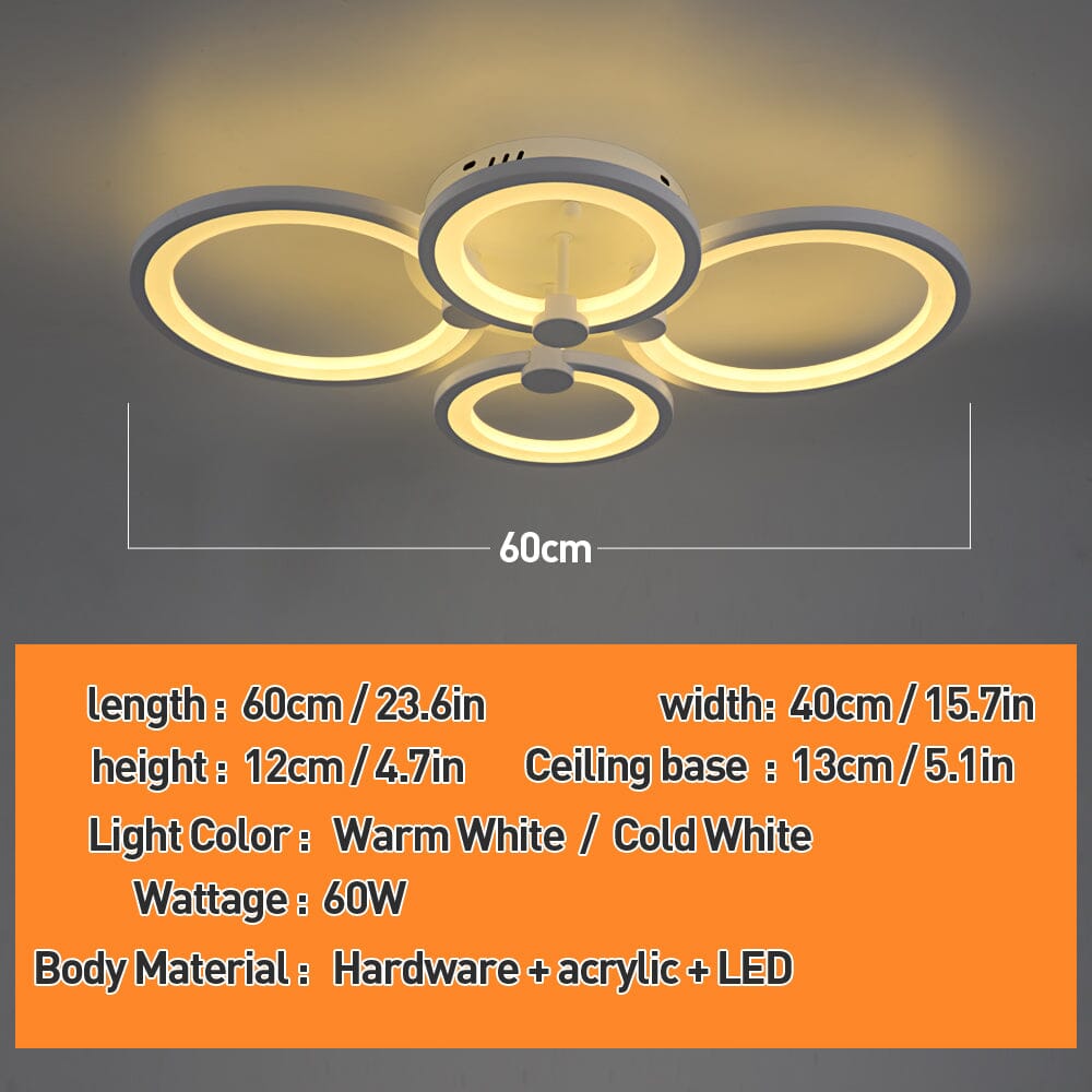 Lumora Acrylic Ring Ceiling Light With Remote Control