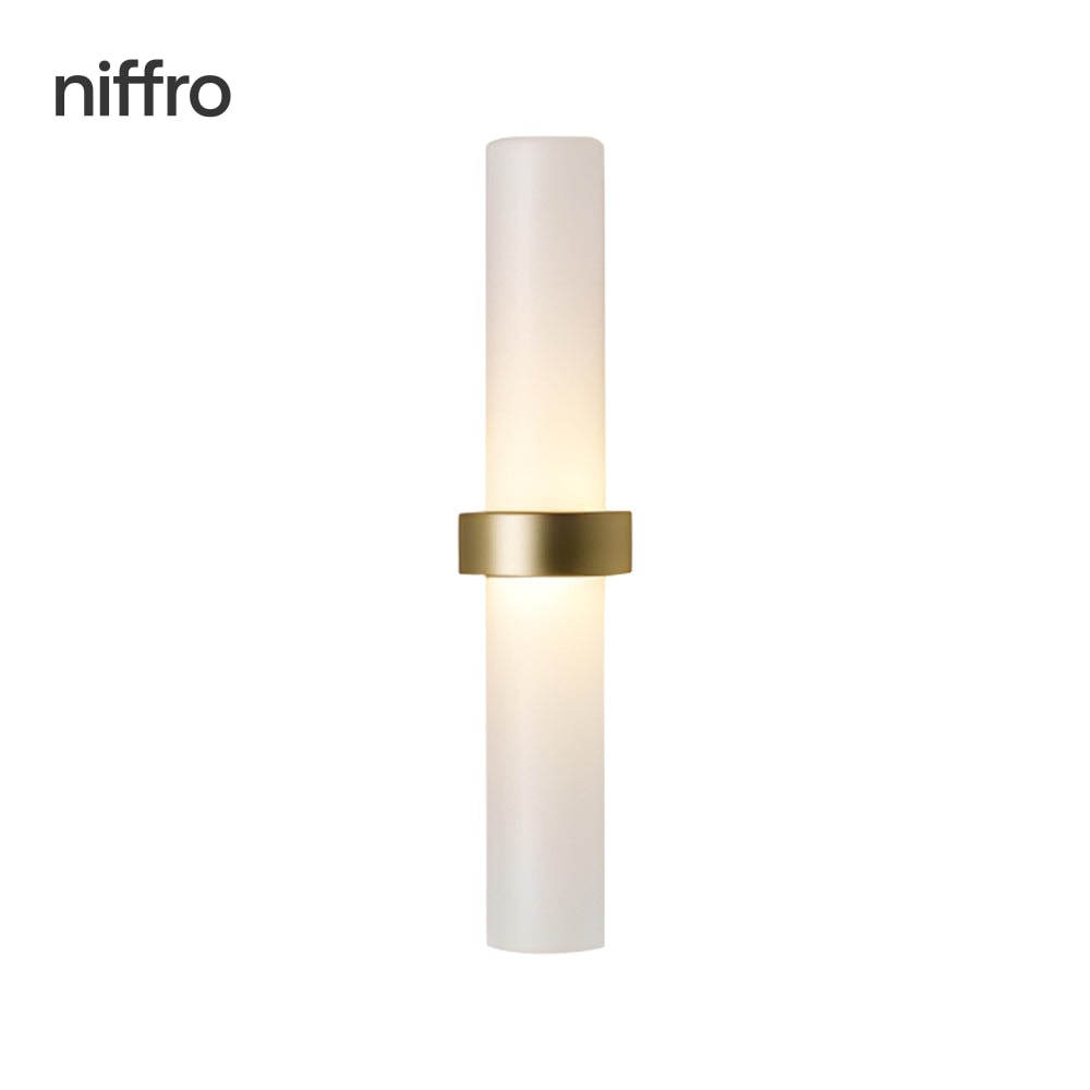 Ardelle Modern Wall Lamp Com Tubo De Vidro Fosco Branco Quente