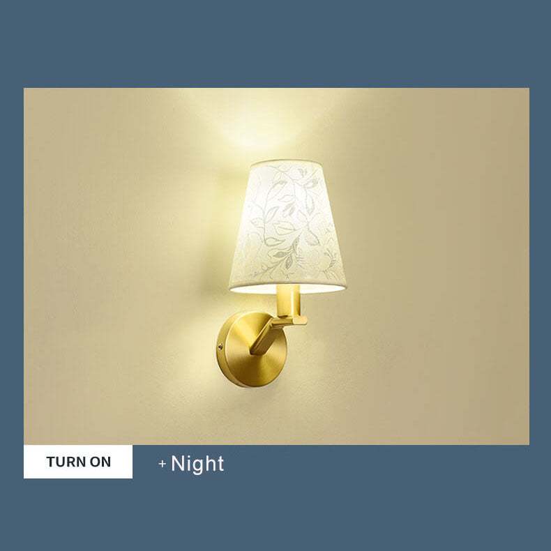 Serenova moderne stoff kuppel vegglampe med enkelt arm