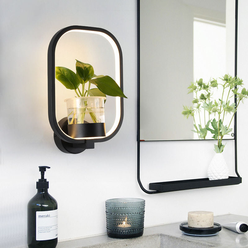Nordelle | Wall Planter Lamp With Glass Plant Cup And Ambient Glow
