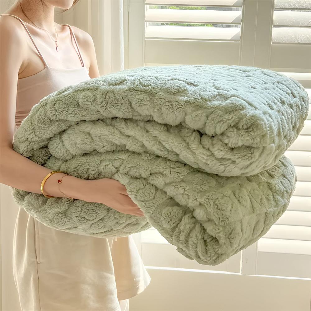 Nuvella | Heart Sherpa Blanket