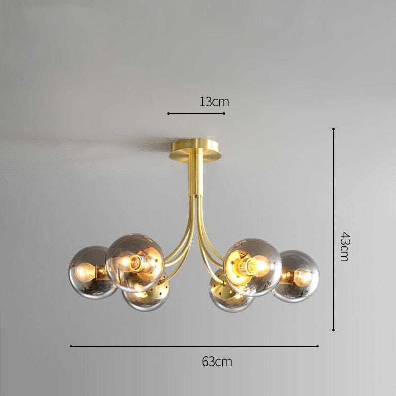 Aurea Amber Glass Pendant Light With Soft Warm Illumination