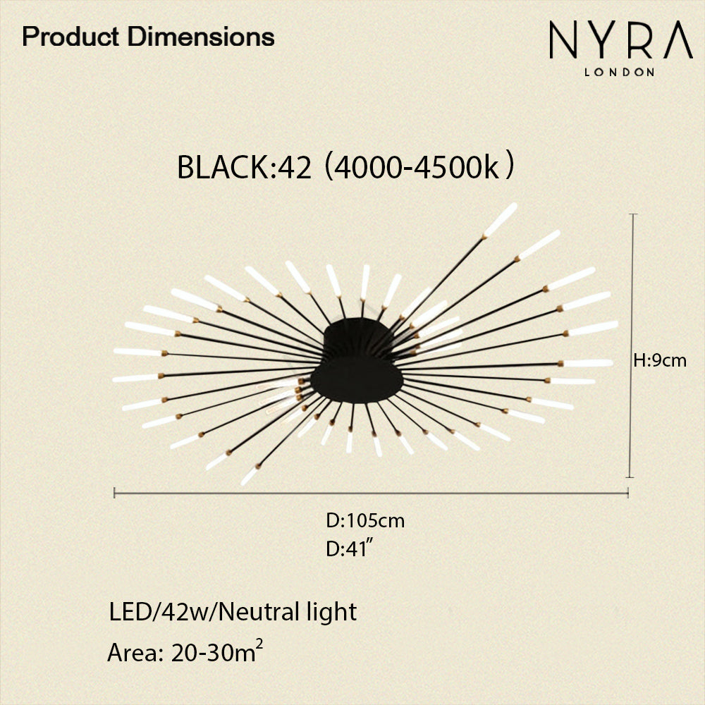 Lyra Wand-Style Chandelier Sculptural Centerpiece Lighting