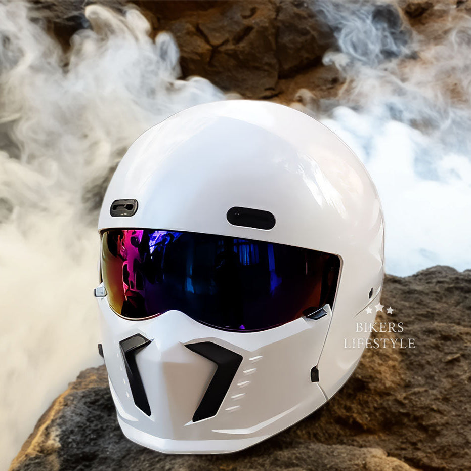 レトロパイロットモーターサイクルヘルメット – DOTおよびECE認定、時代を超えたデザイン