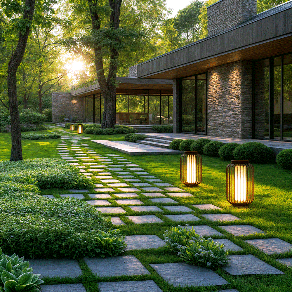 Novae Cage Lanterns Waterproof Outdoor Lighting for Patios