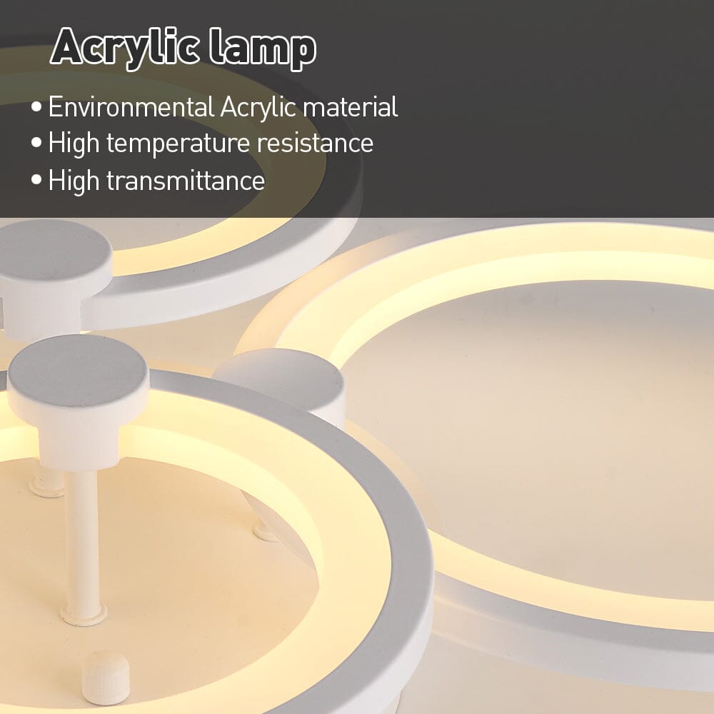 Lumora Acrylic Ring Ceiling Light With Remote Control