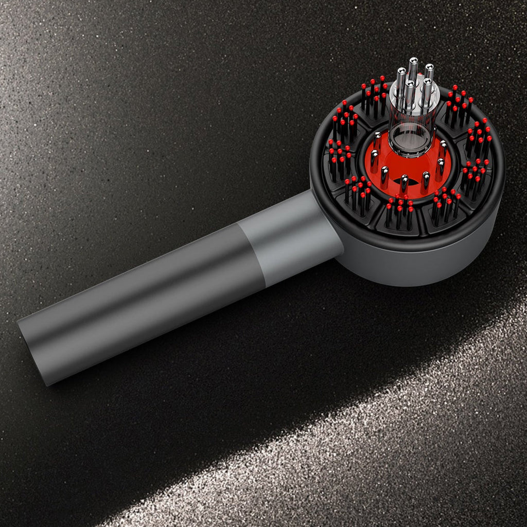 3-i-1 infrarød LED hårvekst hodebunnsmassasje børste med oljeterapi